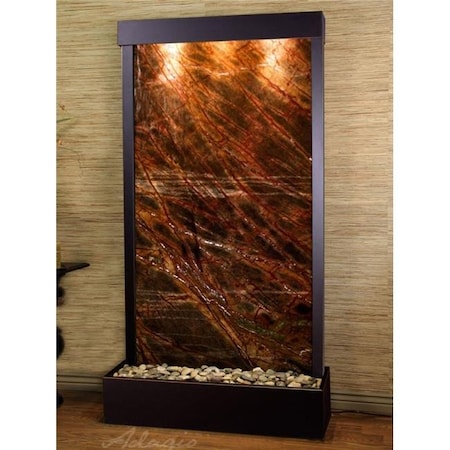 Adagio Adagio TRF1506 Tranquil River Flush Mount Free Standing Fountain - Blackened Copper-Brown-Marble TRF1506